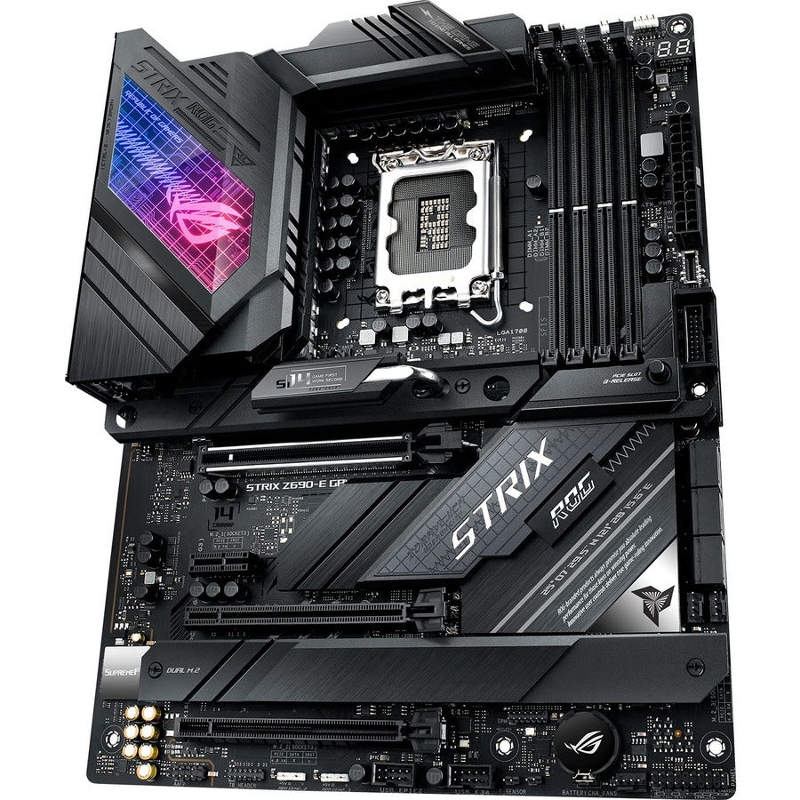 Asus ROG Strix Z690-E GAMING WIFI Desktop Motherboard - Intel Z690 Chipset - Socket LGA-1700 - Intel Optane Memory Ready - ATX ROG STRIX Z690-E GAMING WIFI