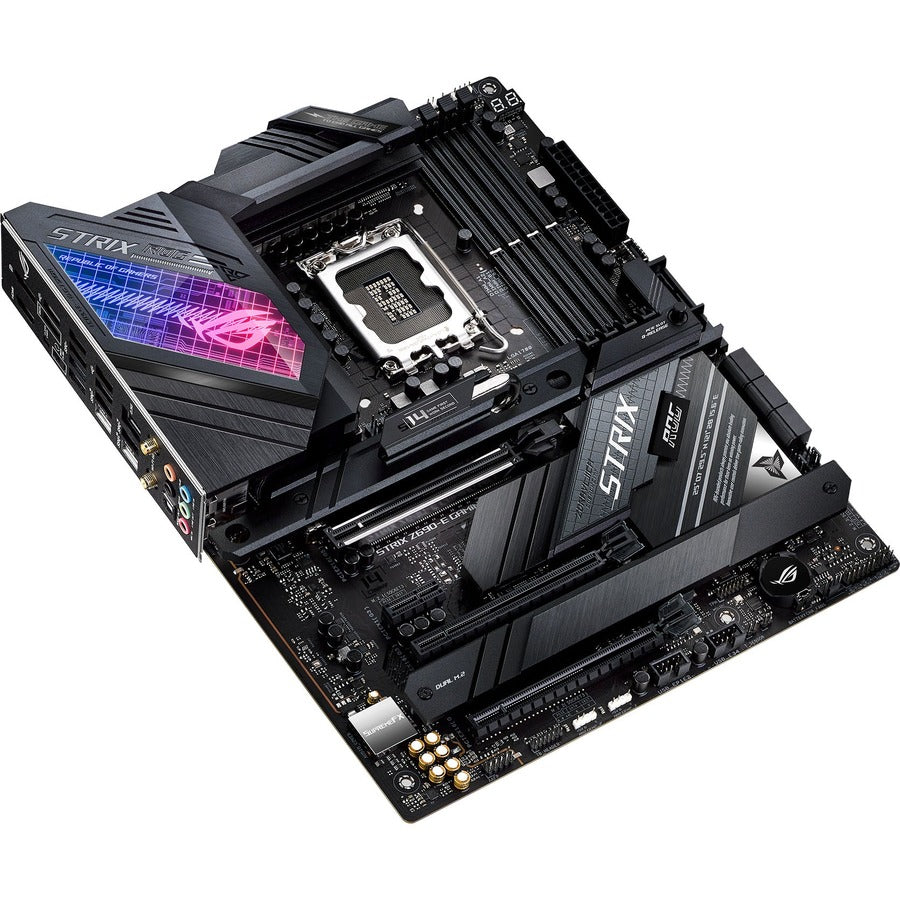 Asus ROG Strix Z690-E GAMING WIFI Desktop Motherboard - Intel Z690 Chipset - Socket LGA-1700 - Intel Optane Memory Ready - ATX ROG STRIX Z690-E GAMING WIFI