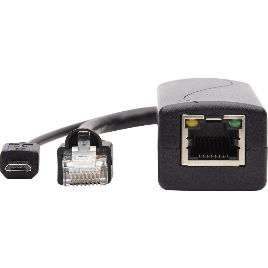 Tripp Lite NPOE-SPL-G-5VMU PoE to USB Micro-B and RJ45 Active Splitter NPOE-SPL-G-5VMU
