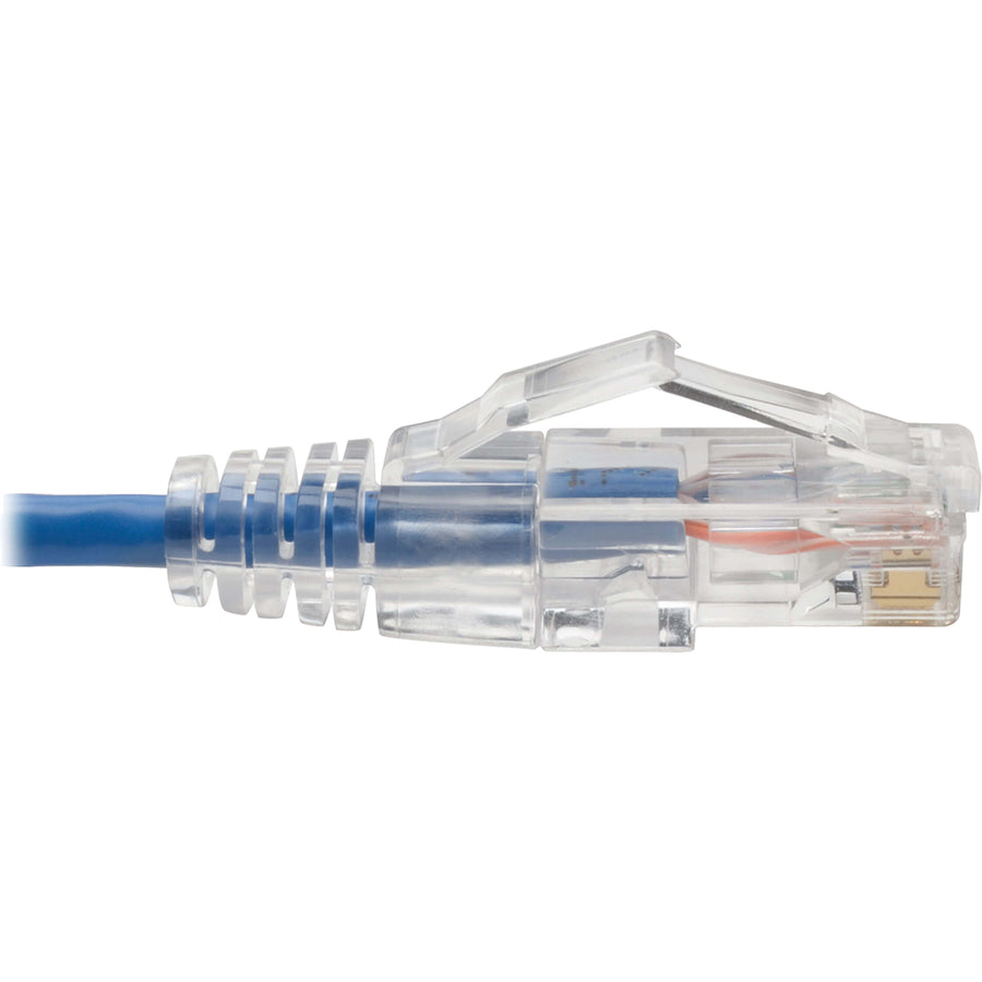 Tripp Lite Cat6 UTP Patch Cable (RJ45) - M/M, Gigabit, Snagless, Molded, Slim, Blue, 8 in. N201-S8N-BL