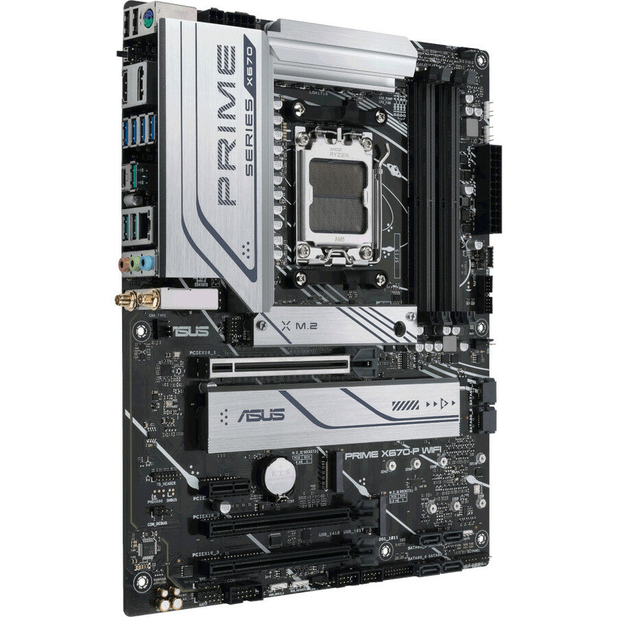 Asus Prime X670-P WIFI Desktop Motherboard - AMD X670 Chipset - Socket AM5 - ATX PRIMEX670-PWIFI