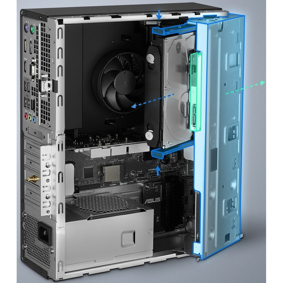 Ordinateur de bureau Asus ExpertCenter D700SD-Q73P - Intel Core i7 12e génération i7-12700 Dodeca-core (12 cœurs) 2,10 GHz - 8 Go de RAM DDR4 SDRAM - 512 Go M.2 PCI Express NVMe SSD - Petit facteur de forme - Noir D700SD-Q73P