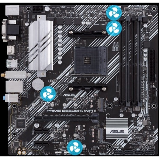 Carte mère de bureau Asus Prime B550M-A WIFI II - Chipset AMD B550 - Socket AM4 - Micro ATX PRIME B550M-A WIFI II