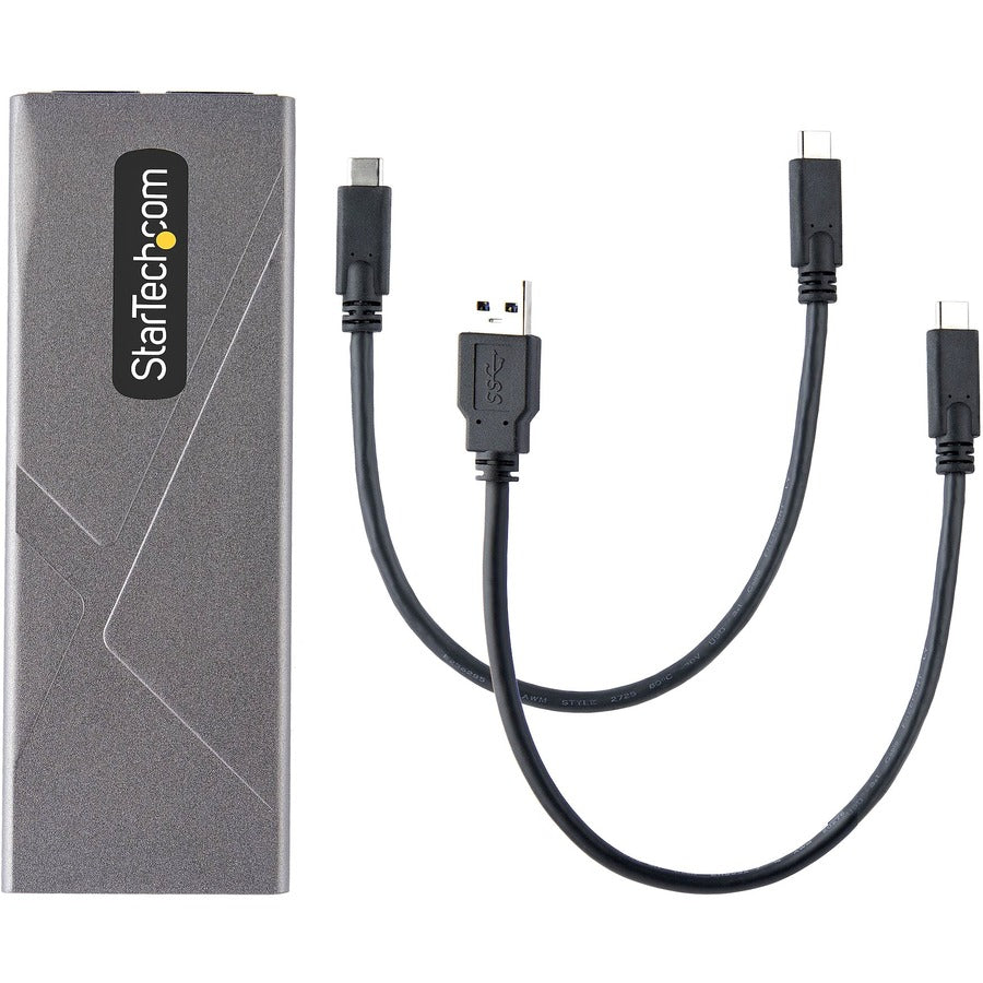USB-C 10Gbps to M.2 NVMe or M.2 SATA SSD Enclosure, Tool-free M.2 PCIe/SATA SSD Aluminum Enclosure, USB-C & USB-A Host Cables M2-USB-C-NVME-SATA
