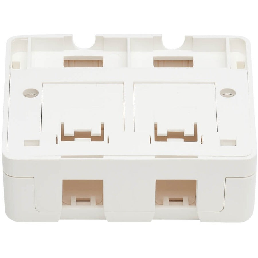 Tripp Lite Surface-Mount Box for Keystone Jacks - 2 Ports, White N082-002-WH