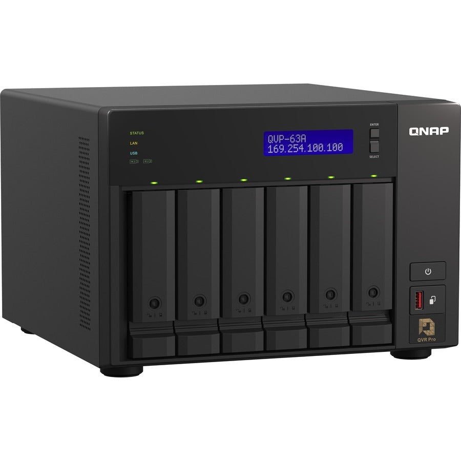 QNAP 6-Bay High-Performance NVR for SMBs, SOHO, and Home QVP-63A-US