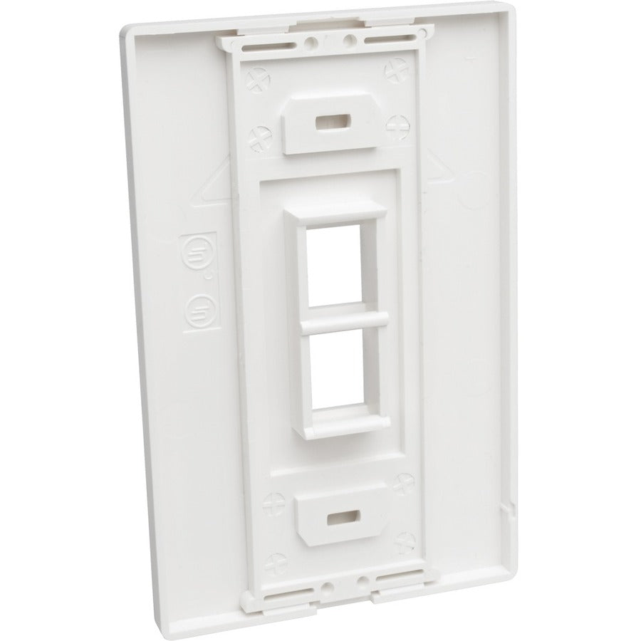 Tripp Lite N080-102 Plaque murale universelle Keystone à 2 ports simple Blanc
