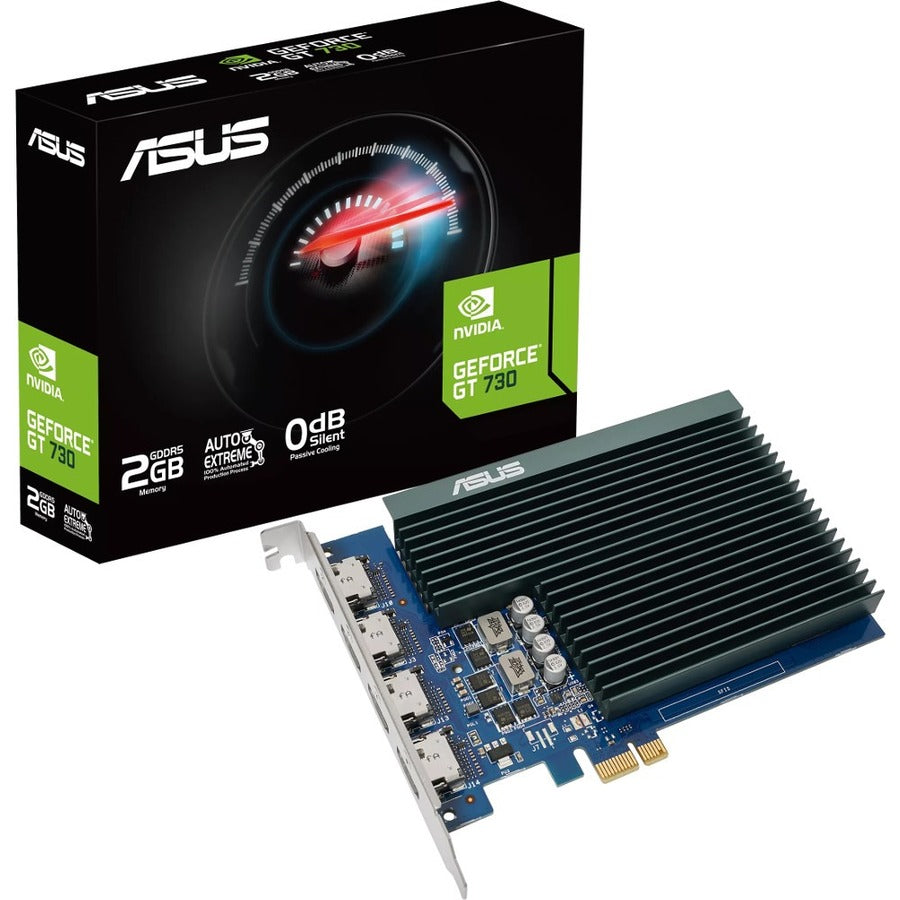 Carte graphique Asus NVIDIA GeForce GT 730 - 2 Go GDDR5 GT730-4H-SL-2GD5