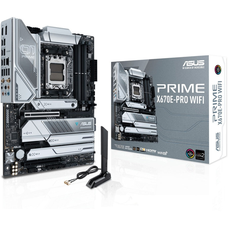 Asus Prime X670E-PRO WIFI Desktop Motherboard - AMD X670 Chipset - Socket AM5 - ATX PRIMEX670E-PROWIFI