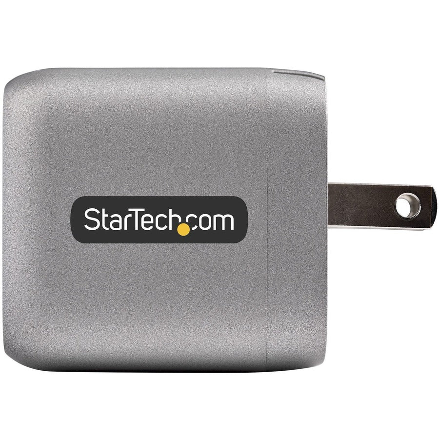 StarTech.com Chargeur mural USB-C 30 W, chargeur GaN portable avec alimentation USB, charge rapide, certifié USB-IF, câble de 1,8 m, chargeur USB-C WCH1C30
