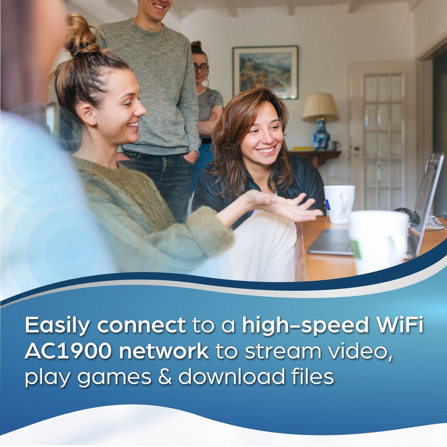 TRENDnet AC1900 High Power Dual Band Wireless USB Adapter, Increase-Extend WiFi Wireless Coverage, Stream 4K HD Video, Windows-Mac OS Compatible, USB 3.0 to USB Type A, Black, TEW-809UB TEW-809UB