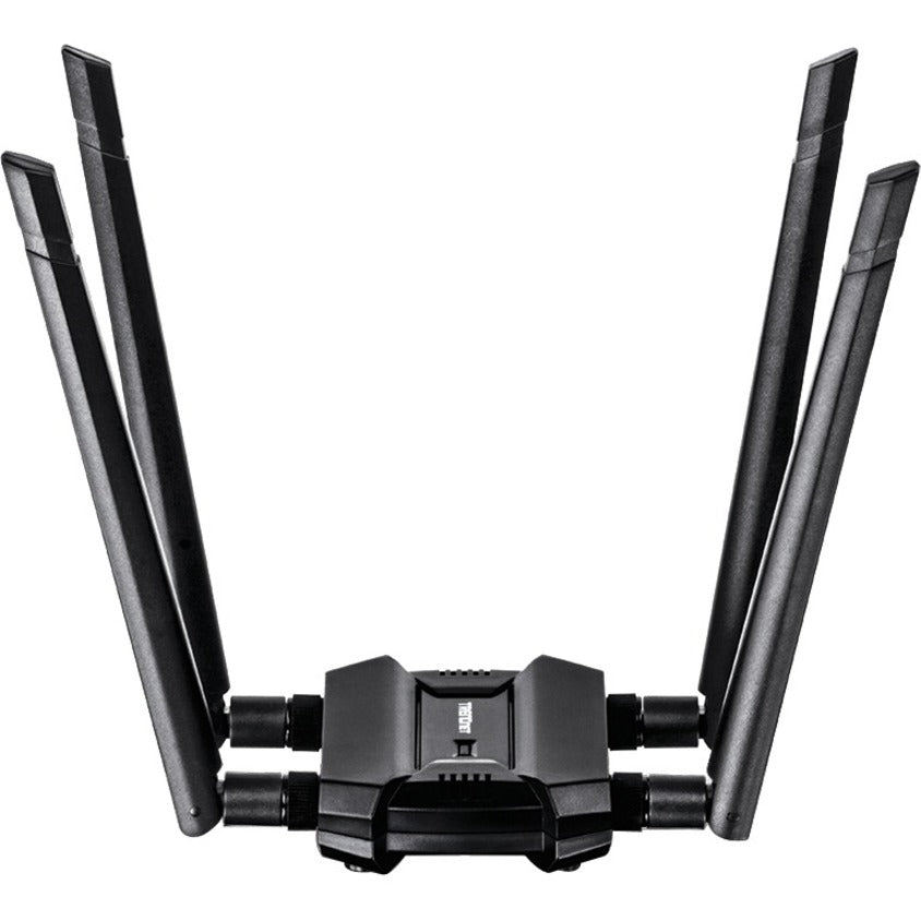 TRENDnet AC1900 High Power Dual Band Wireless USB Adapter, Increase-Extend WiFi Wireless Coverage, Stream 4K HD Video, Windows-Mac OS Compatible, USB 3.0 to USB Type A, Black, TEW-809UB TEW-809UB