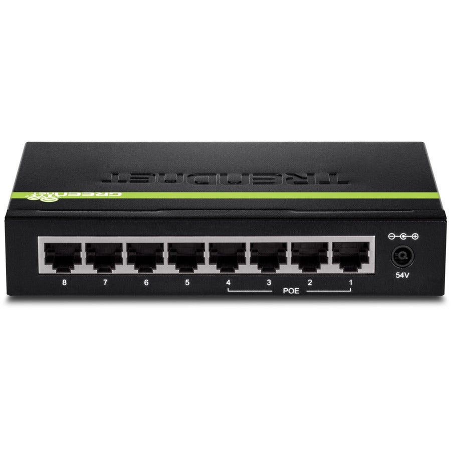 TRENDnet Switch Gigabit GREENnet PoE+ 8 ports, 4 ports Gigabit PoE-PoE+, 4 x ports Gigabit, budget d'alimentation 61 W, capacité de commutation 16 Gbit/s, commutateur Ethernet non géré, protection à vie, noir, TPE-TG44G TPE-TG44g