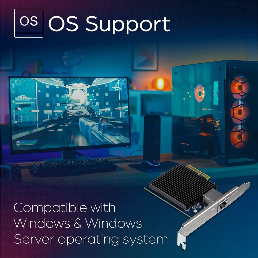 TRENDnet 10 Gigabit PCIe Network Adapter, Converts A PCIe Slot Into A 10G Ethernet Port, Supports 802.1Q Vlan, Includes Standard & Low-Profile Brackets, PCIe 2.0, PCIe 3.0, Silver, TEG-10GECTX TEG-10GECTX