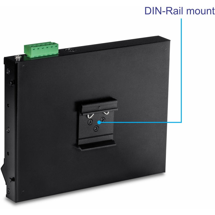 Commutateur d'accès frontal mural Gigabit Poe+ industriel à 8 ports TRENDnet ; 8 ports PoE+ Gigabit ; Montage sur rail DIN ; Entrée d'alimentation 48 ? 57 V CC ; IP30 ; Budget Poe 200 W ; Protection à vie ; TI-PG80F TI-PG80F