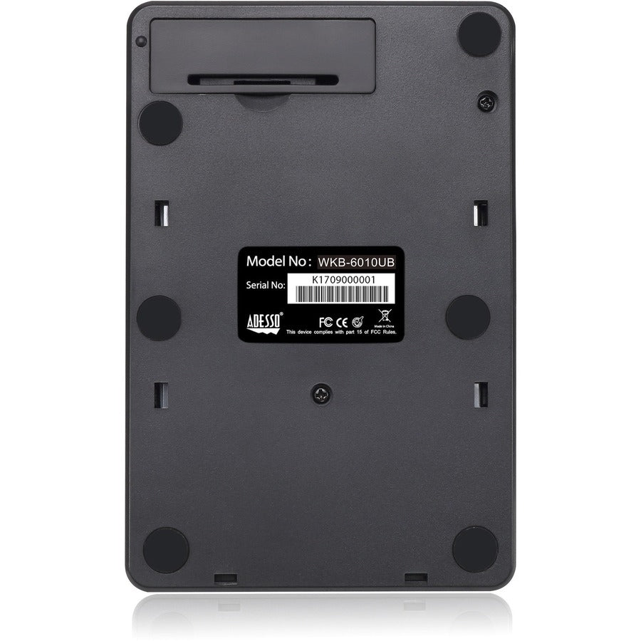 Adesso Clavier numérique sans fil à 18 touches résistant aux déversements WKB-6010UB