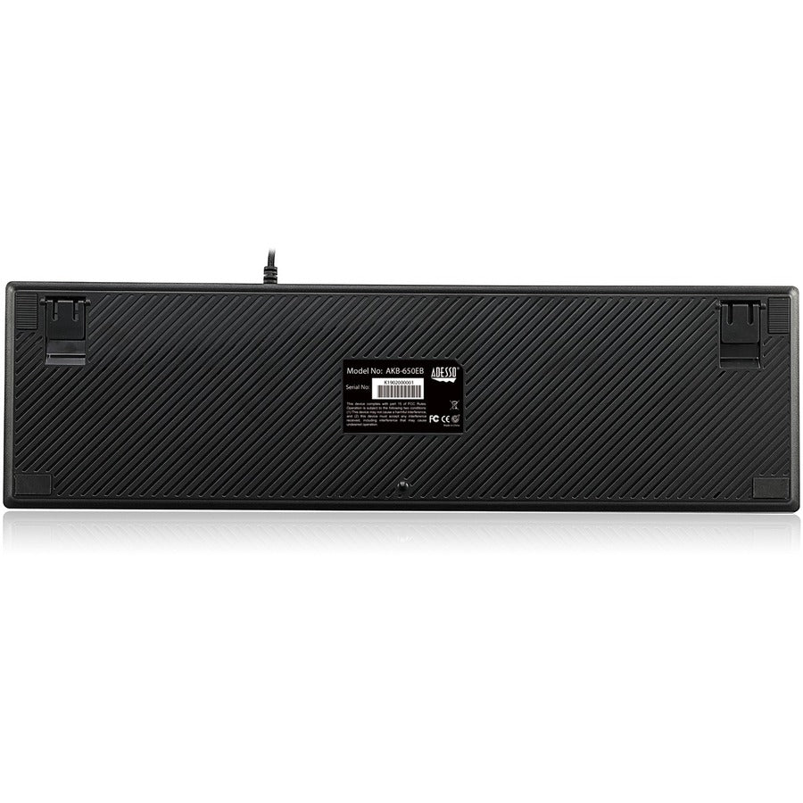 Adesso RGB Programmable Mechanical Gaming Keyboard with Detachable Magnetic Palmrest AKB-650EB