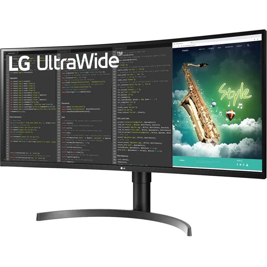 LG Ultrawide 35BN75CN-B 35" UW-QHD Curved Screen LED Gaming LCD Monitor - 21:9 - Textured Black, Black Hairline 35BN75CN-B