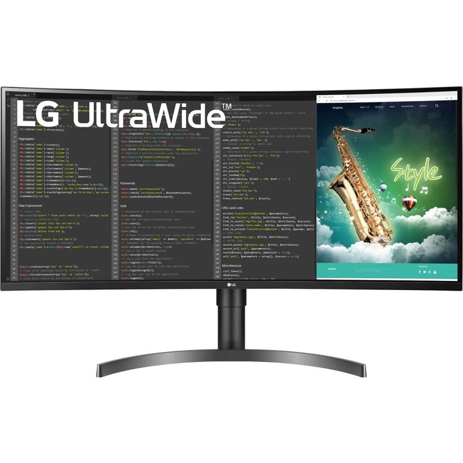 LG Ultrawide 35BN75CN-B 35" UW-QHD Curved Screen LED Gaming LCD Monitor - 21:9 - Textured Black, Black Hairline 35BN75CN-B