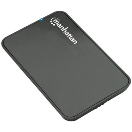 Manhattan Drive Enclosure, 2.5" , USB-A, 480 Mbps (USB 2.0), SATA, Black, Sturdy, Plastic, Hi-Speed USB, Windows or Mac, Three Year Warranty, Boxed 130042