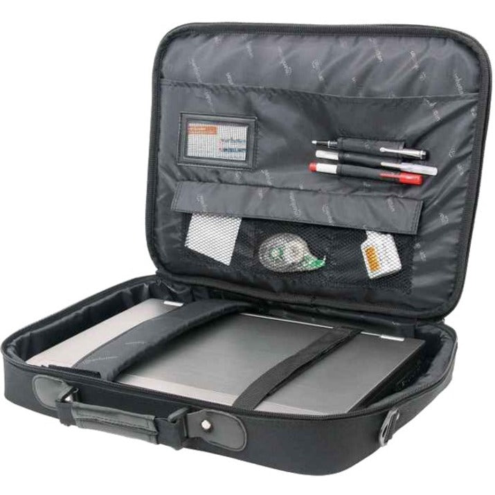Manhattan Empire Laptop Bag 17.3" , Clamshell design, Accessories Pocket, Shoulder Strap (removable), Notebook Case, Black, Three Year Warranty 421560