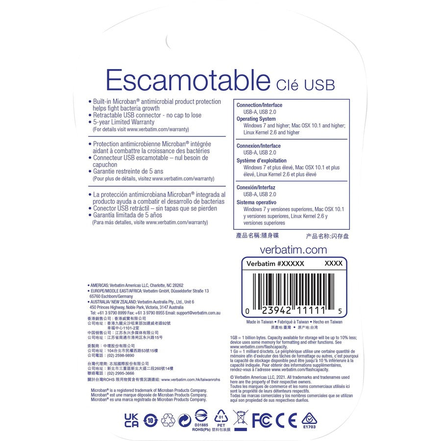 Clé USB Verbatim 16 Go - Bleu 97275