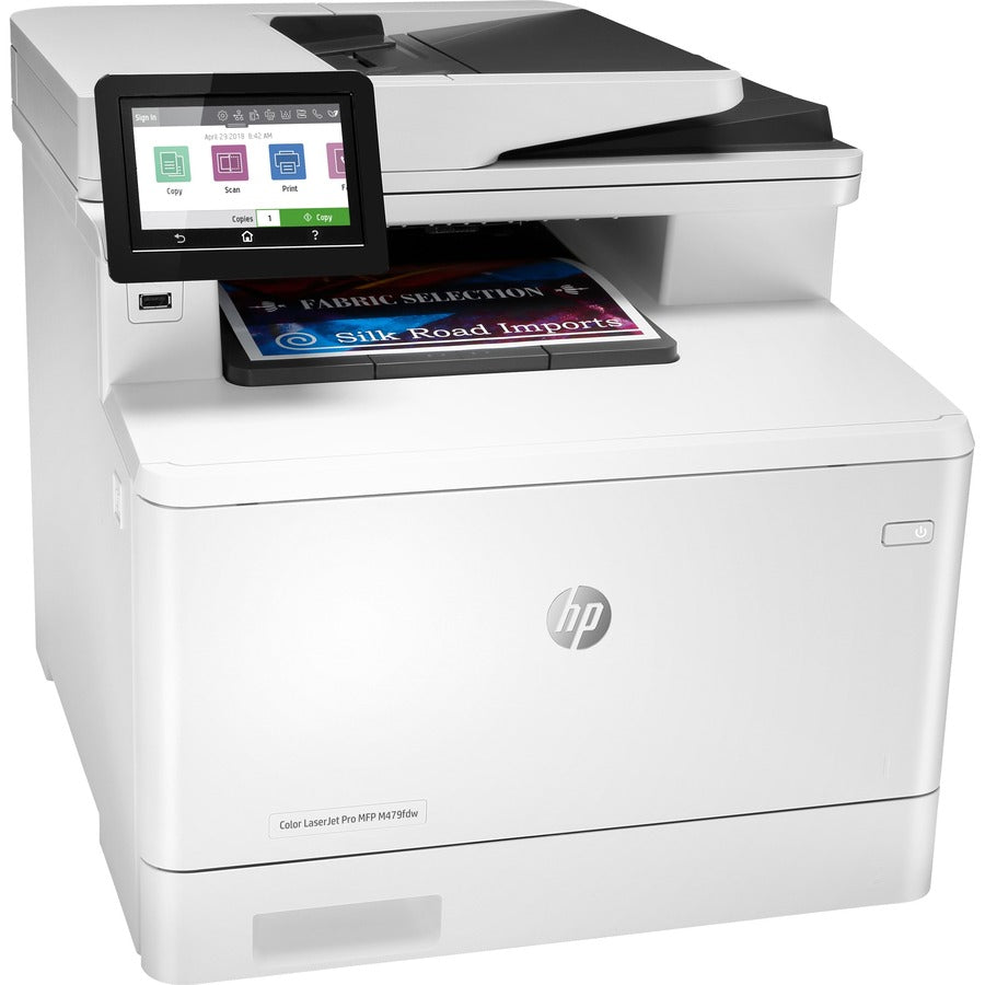 HP LaserJet Pro M479 M479fdw Laser Multifunction Printer-Color-Copier/Fax/Scanner-28 ppm Mono/28 ppm Color Print-600x600 dpi Print-Automatic Duplex Print-50000 Pages-300 sheets Input-1200 dpi Optical Scan-Wireless LAN-Mopria W1A80A#BGJ