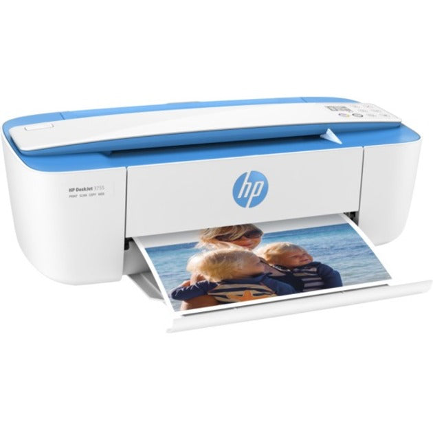 HP Deskjet 3755 Wireless Inkjet Multifunction Printer-Color-Copier/Scanner-19 ppm Mono/15 ppm Color Print-4800x1200 Print-Manual Duplex Print-1000 Pages Monthly-60 sheets Input-Color Scanner-600 Optical Scan-Wireless LAN-HP ePrint J9V90A#B1H
