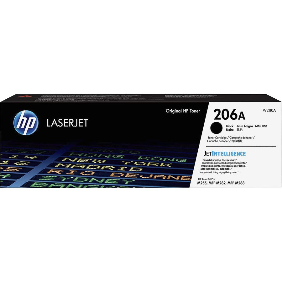 Cartouche de toner laser authentique à rendement standard HP 206A - Noir - 1 de chaque W2110A
