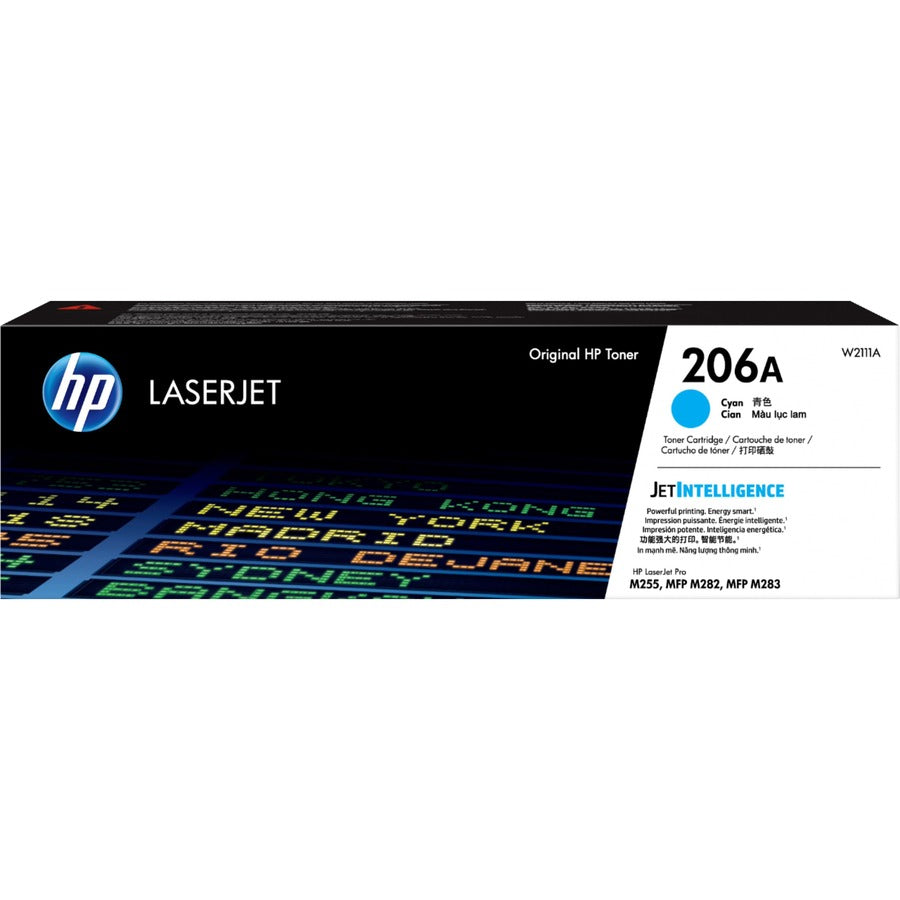 Cartouche de toner laser authentique HP 206A - Cyan - 1 de chaque W2111A