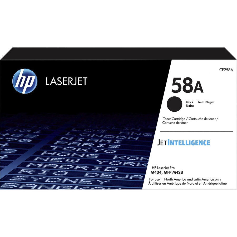 Cartouche de toner laser originale HP 58A (CF258A) à rendement standard - Noir - 1 de chaque CF258A