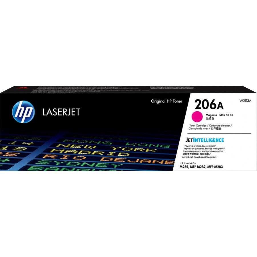 Cartouche de toner laser authentique à rendement standard HP 206A - Magenta - 1 de chaque W2113A