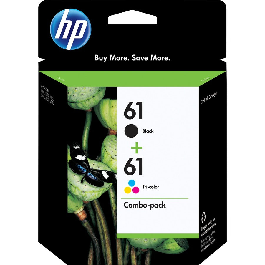Cartouche d'encre jet d'encre originale HP 61 - Noir, Cyan, Magenta, Jaune - 2 / Paquet CR259FN#140