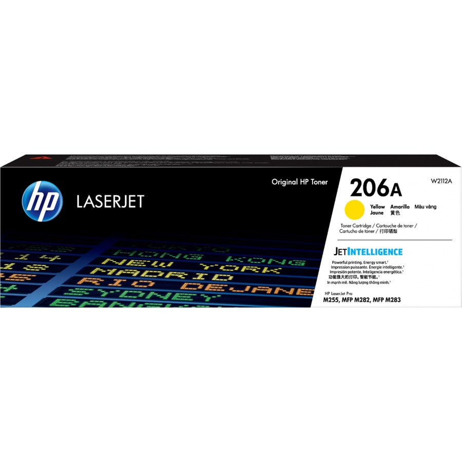 Cartouche de toner laser authentique HP 206A - Jaune - 1 de chaque W2112A