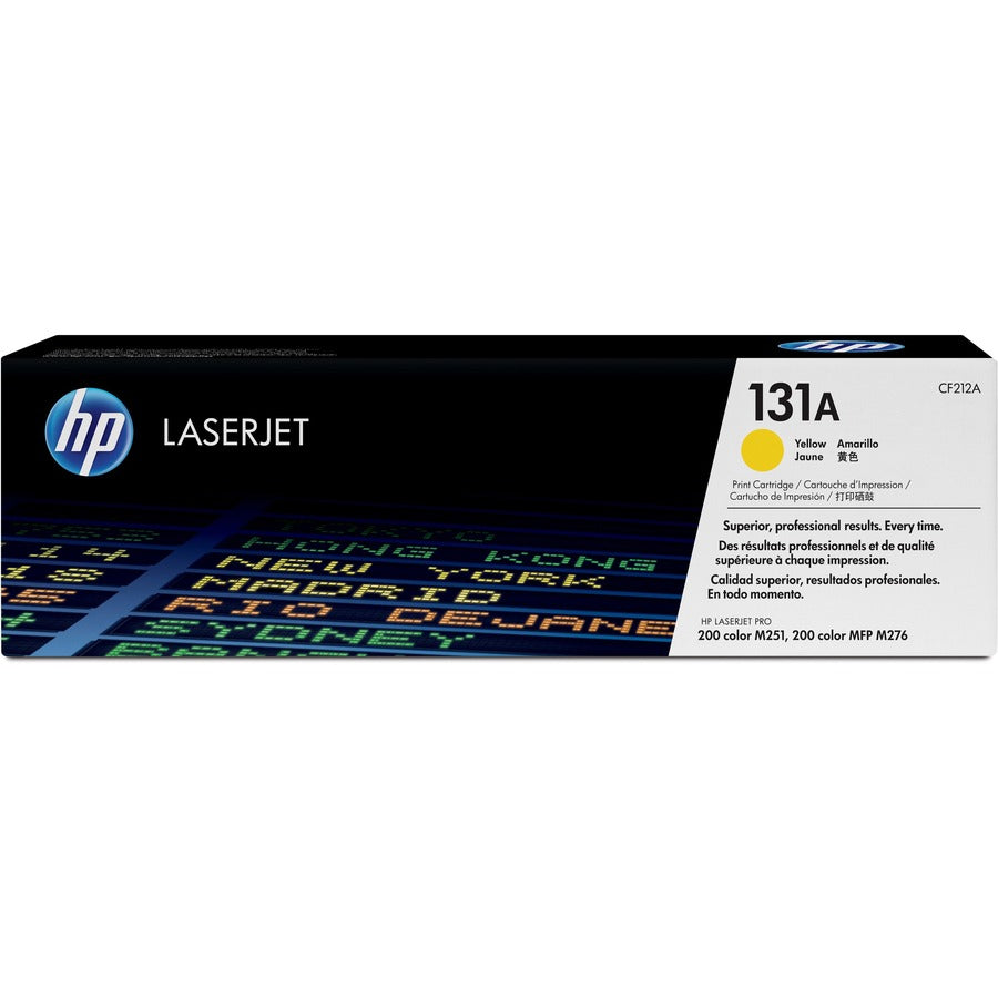Cartouche de toner laser originale HP 131A (CF212A) - Paquet unique - Jaune - 1 de chaque CF212A