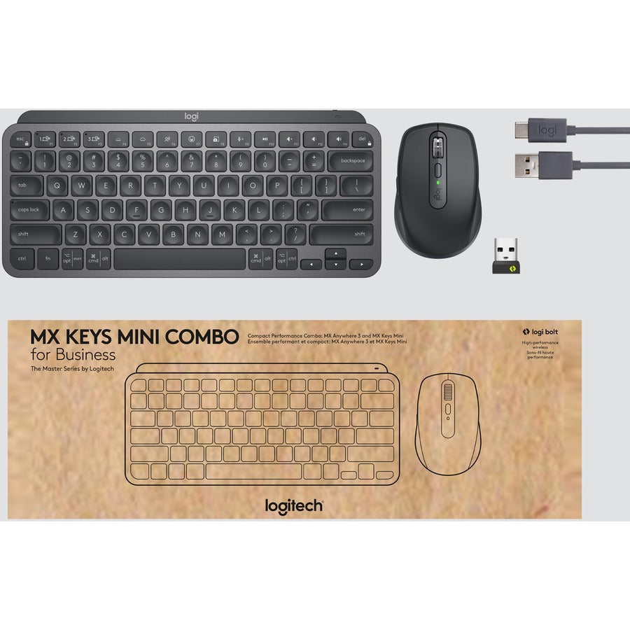 Logitech MX Keys Mini Combo pour souris et clavier sans fil professionnels 920-011048
