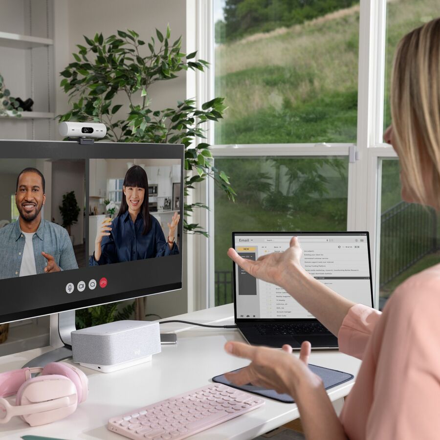 Logitech BRIO 500 Webcam - 4 Megapixel - 60 fps - Off White - USB Type C 960-001427