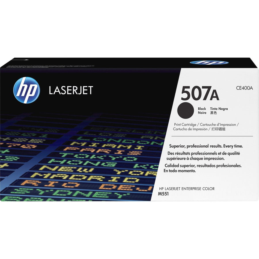 Cartouche de toner laser authentique HP 507A (CE400A) - Paquet unique - Noir - 1 pièce CE400A