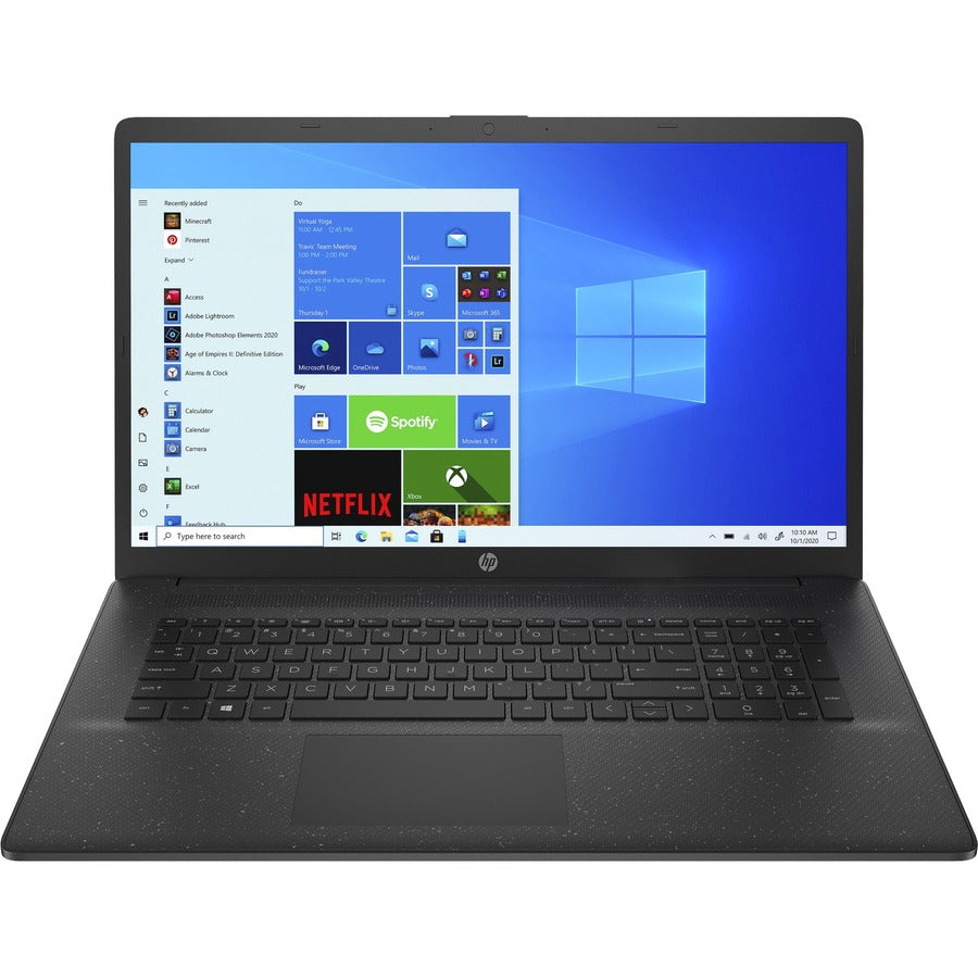 Ordinateur portable HP 17-cn0000 17-cn0010ca 17,3" - HD+ - 1600 x 900 - Intel Pentium Gold N6000 Quad-core (4 cœurs) - 8 Go de RAM totale - 256 Go SSD - Noir de jais, Noir étoilé 2L7P6UA#ABL