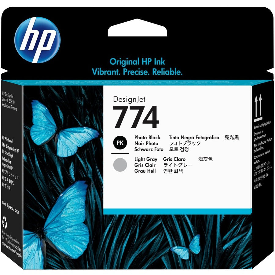 Tête d'impression jet d'encre originale HP 774 - Pack photo noir, gris clair P2W00A