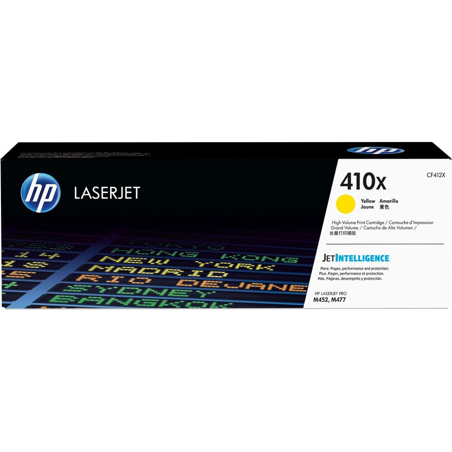 HP 410X (CF412X) Original High Yield Laser Toner Cartridge - Single Pack - Yellow - 1 Each CF412X