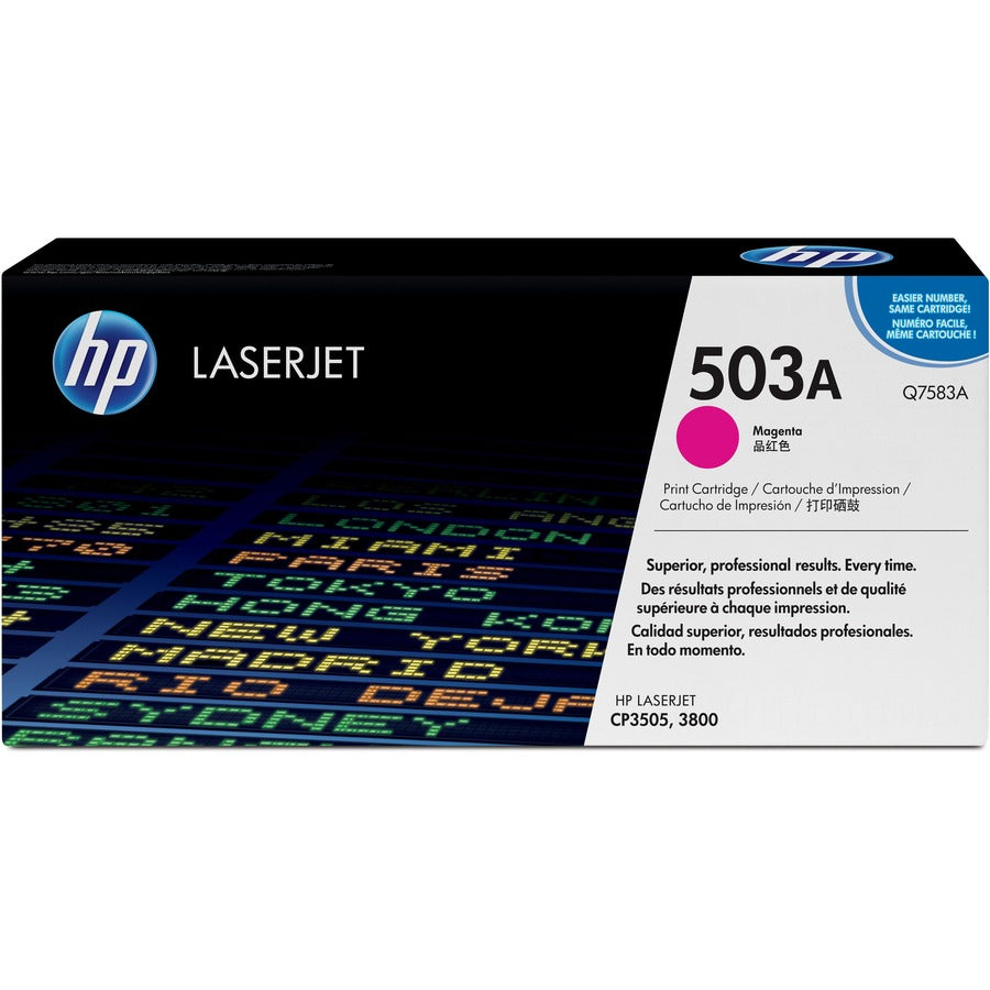 HP 503A (Q7583A) Original Laser Toner Cartridge - Single Pack - Magenta - 1 Each Q7583A