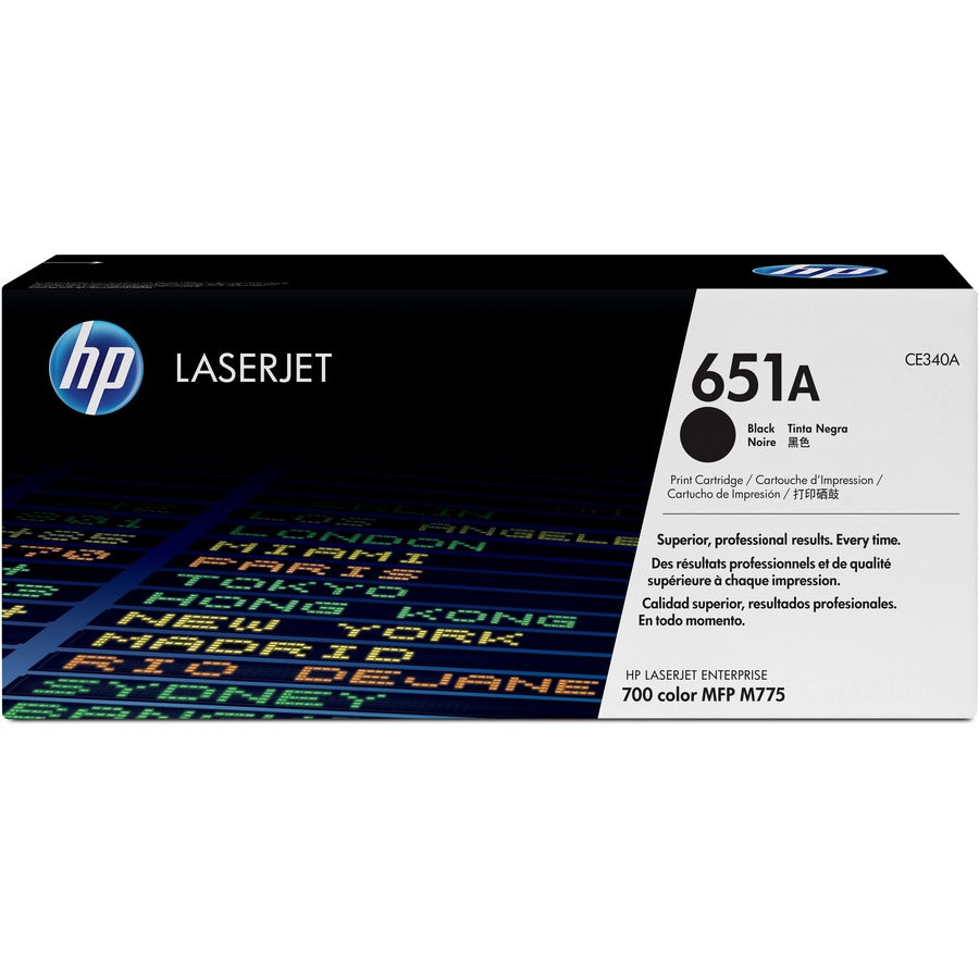 Cartouche de toner laser originale HP 651A (CE340A) - Paquet unique - Noir - 1 pièce CE340A