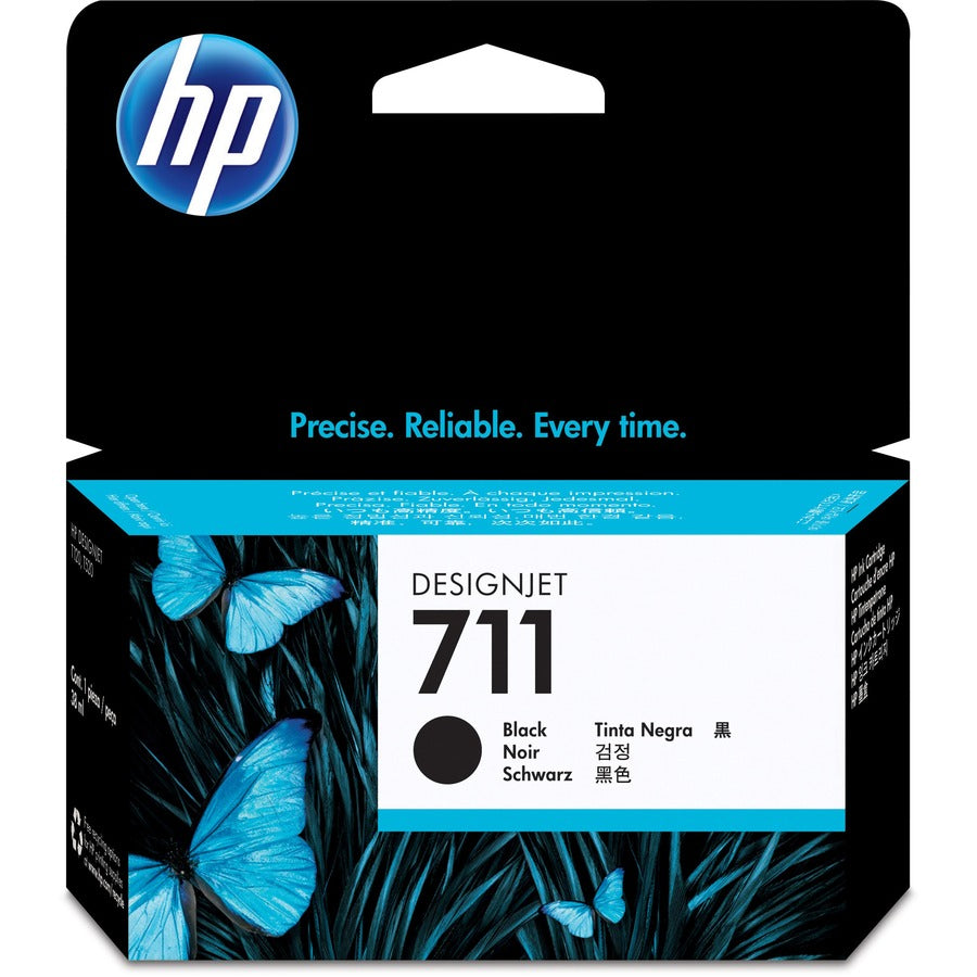Cartouche d'encre jet d'encre originale HP 711 (CZ129A) - Paquet unique - Noir - 1 pièce CZ129A