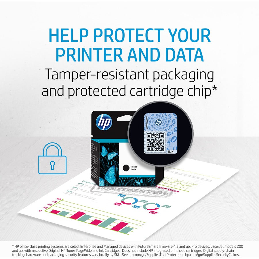 HP 65 Original Standard Yield Inkjet Ink Cartridge - Pigment Black, Tri-color - 2 / Pack T0A36AN#140