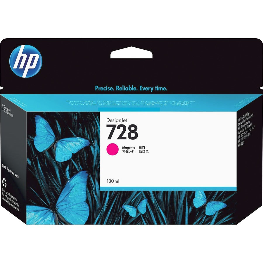 Cartouche d'encre jet d'encre authentique HP 728 - Pack magenta F9J66A