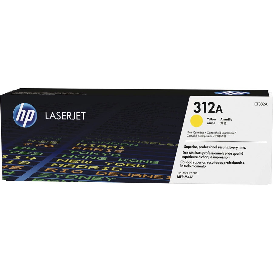 Cartouche de toner laser originale HP 312A (CF382A) - Paquet unique - Jaune - 1 de chaque CF382A