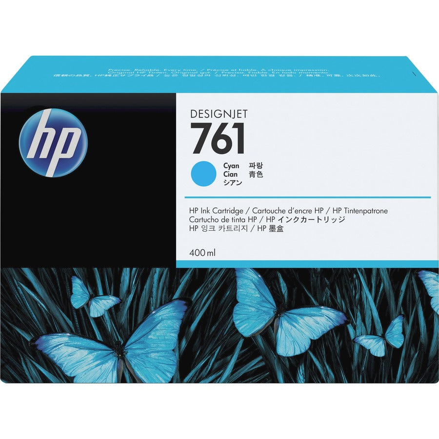 Cartouche d'encre jet d'encre originale HP 761 (CM994A) - Paquet unique - Cyan - 1 de chaque CM994A