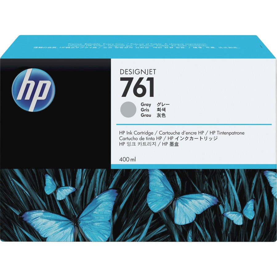 Cartouche d'encre jet d'encre originale HP 761 (CM995A) - Paquet unique - Gris - 1 de chaque CM995A