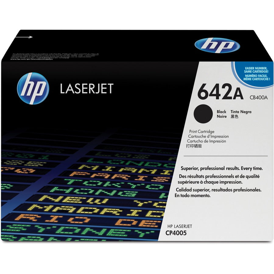 Cartouche de toner laser originale HP 642A (CB400A) - Noir - 1 de chaque CB400A